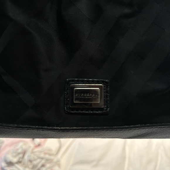 Burberry Black Super Nova Check Nylon and Leather Chain Large Tote Shoulder Bag - Picture 2 of 5